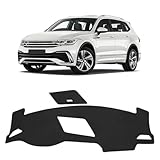FIILINES Dash Cover for 2017-2024 Volkswagen VW Tiguan, Dashboard Mat Accessories Dash Cover Sunshade Nonslip Mesh Protector No Glare Black