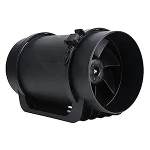 Wytino 6.3in EC Motor 470 CFM Duct Fan Intelligent Controller Ventilation Exhaust Fan for Heating Cooling Ventilation, AC100-240V, White