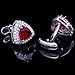 KFLK Red Stone and Crystal Cufflinks