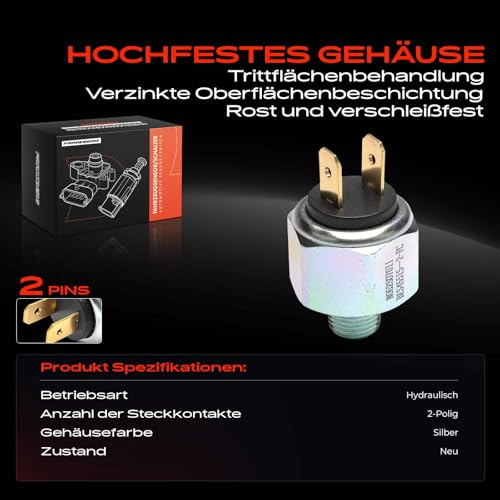 Frankberg Bremsleuchte-schalter BremslichtSchalter Kompatibel mit Passa.t 32 33 33B Passa.t 32B Golf I 17 155 Polo 80 86C 86 500 101 110 111 Replace# 113945515H,193595294