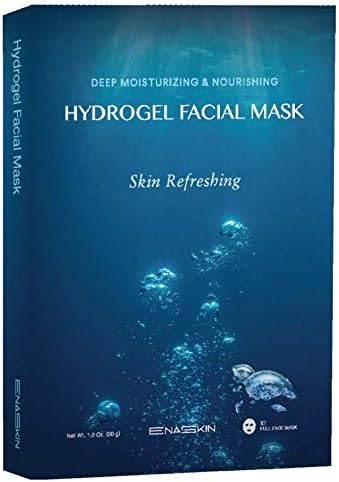 Advanced 100% Hydrogel Melting Sheet Mask with Collagen & Hyaluronic Acid, Hydrating & Nourishing for Smooth, Radiant, Youthful Skin by EnaSkin (Pack of 5)