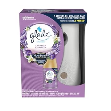 Glade Aromatizador de Ambiente Automático Lavanda e Baunilha, Kit Aparelho e Refil, 269ml