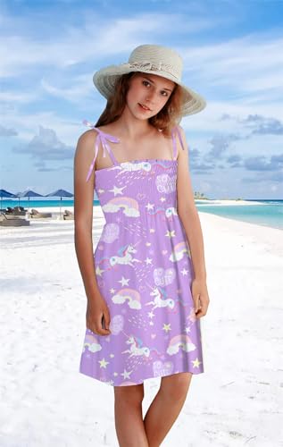 Image of SANGTREE Girls' Women's Summer Sundress Casual Smocked Floral Beach Holiday Dress, 18 Month - XL