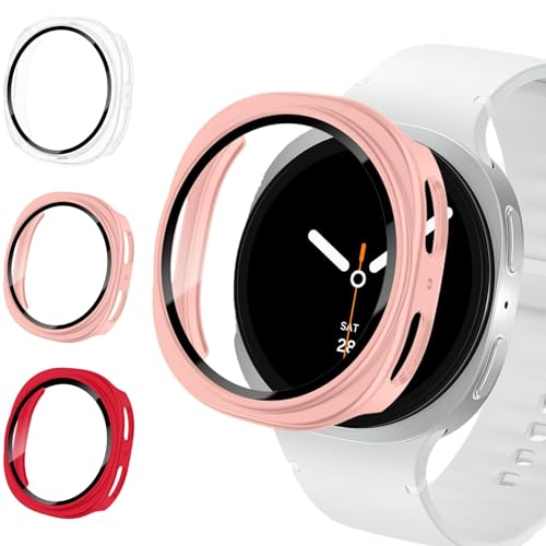 3 Stück Schutzhülle Displayschutz Kompatibel mit Samsung Galaxy Watch 8 Schutzfolie 40mm Damen Herren, Rundum Hard HD PC...