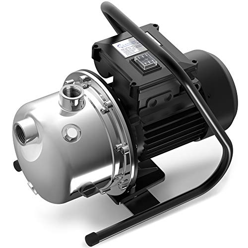 Lanchez 1.6 Hp Shallow Well Pump Garden Pump，Portable Water Transfer Draining Irrigation Pump For Water Removal, Lawn Fountain Pump，Irrigation Pump 1162 Gph 147 Feet Height #TOP1