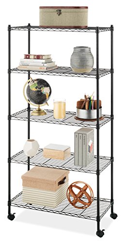 Whitmor Supreme 5-Tier Cart Holds Up To 1,000 Lbs. Black #TOP3