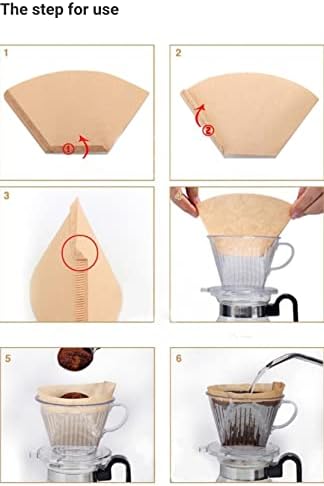 EasyShopping247- Unbleached Coffee Filter Papers Size 4 (Four), 100% Natural, Pack of 100