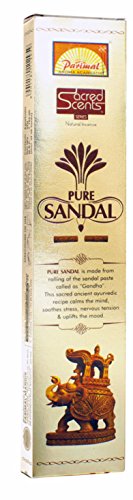 Parimal Sacred Scents Natual Pure Sandal Incense Sticks Box | 6 Packs of 28 Grams in a Box | Export Quality