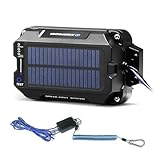 ATEM POWER Trailer Brake Controller Kit with Switch 12V 3AH LifePO4 Lithium Battery Trailer Breakaway Kit Brake Controller Bulit-in Solar Panel LED Indicator Break Away System for Trailer Caravan IP65