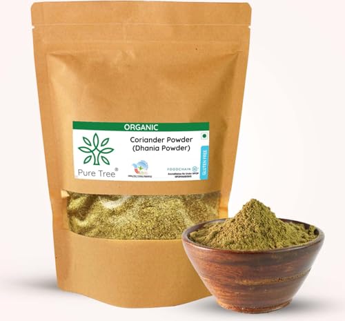 Image of Pure Tree Certified Organic Dhania Powder | 1.8 Kg / 1800 g | Coriander Powder | Kothimeera Powder | Whole Spices | Hara Dhaniya Powder Curry Powder | Organic Coriander Powder