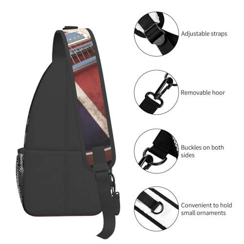 Bolso de pecho cruzado para hombres negro miniatura 5