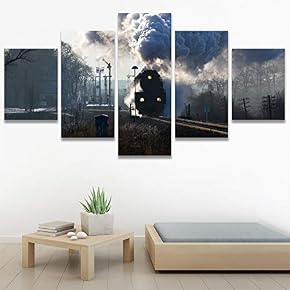 SIGNWIN 5 Panel Canvas Wall Art Modern Art...