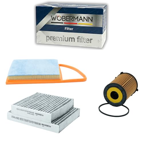 Wöbermann Filter Service Kit for Citroen C3 (2011-2016) – 1.4 HDi E5 Diesel – 3-Piece Kit