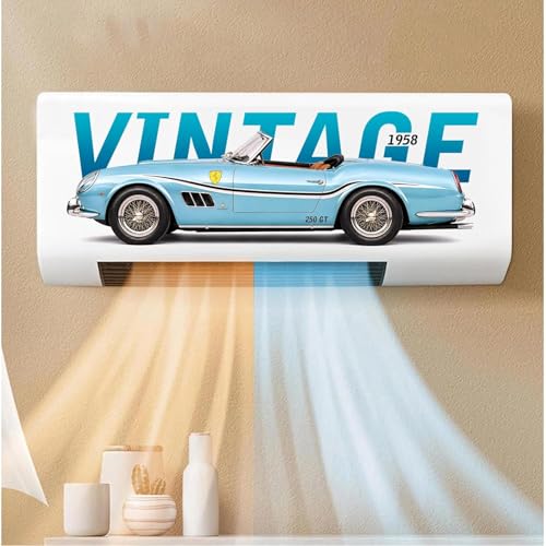 Image of Art Smart Mustang GT Racing Car Air Conditioner Sticker, High Quality Vinyl, HD Gloss Finish, 24 Inches, for Indoor (Black) (VINTAGEFARRARI)
