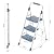KINGRACK 3 Step Ladder, 900lbs Sturdy Step Stool with Handrail, Non-Skid Wide Pedals, Foldable 3 Stepladder with Safety Locking for Home, Garage, Garden, Office, Blue