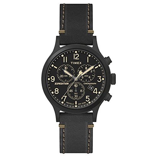 Timex Herren Chronograph Quarz Uhr mit Leder Armband TW4B09100