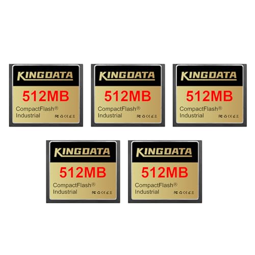 KINGDATA FAT16   Tarjeta de memoria compacta flash industrial (5 unidades, 512 MB, tipo I, para equipos industriales y cámaras fotográficas digitales)