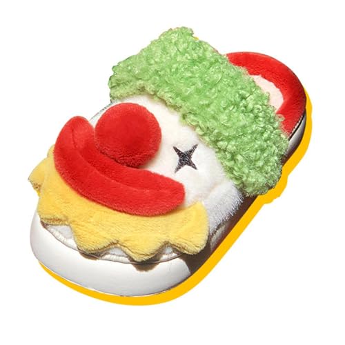 Fuzzy Slippers Funny Gift Thick Sole Clown Warm Slippers for Indoor Living Room (1 Pair)3