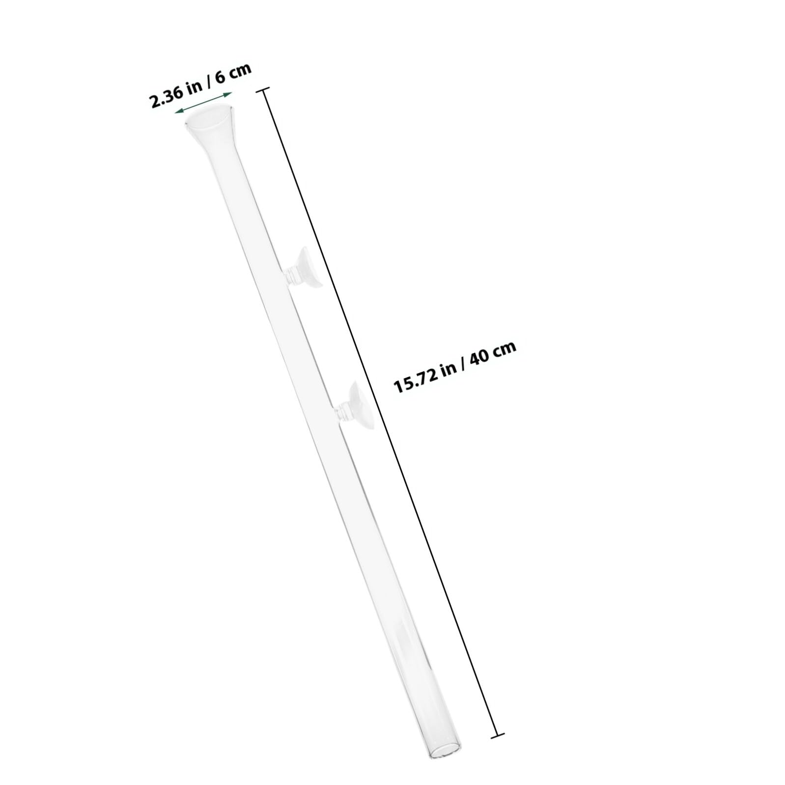 Tube D’Alimentation Transparent en Verre 40 Cm Coupelle Nourrissage Crevettes pour Aquarium Planté, Distributeur de Nourriture pour Poissons et Crevettes, Accessoire Aquarium