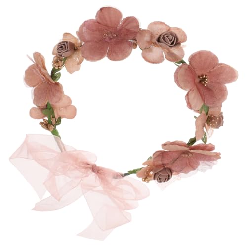 ROMISBABA Hermosos accesorios para el cabello nupcial vid de pelo de flor cinta de pelo de dama de honor de pelo floral diadema de flores de flores tocado floral tela