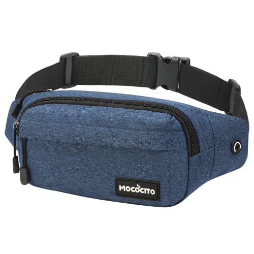 Bauchtasche Gürteltasche, MOCOCITO Hüfttasche für Damen und Herren, für Outdoor Sport Camping Wandern Fahrrad Geschenke für Frauen Männe(Blau)