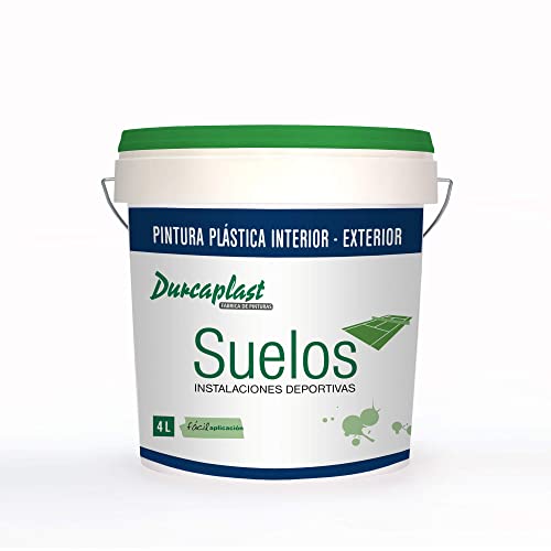 Pintura pistas deportivas antideslizante Durcaplast. Ideal para el pintado y señalización de pistas de tenis, pavimentos deportivos, hormigón, cemento, etc. (14 L, VERDE TENIS) Cover