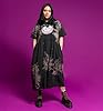 Disney The Nightmare Before Christmas Scary Teddy Tie Dye Charcoal Midi Smock Dress #1