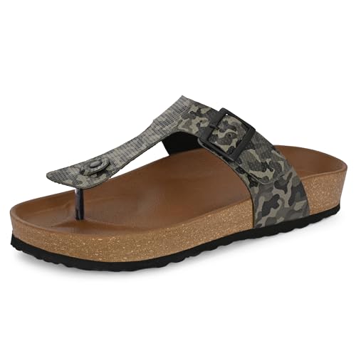 Image of Centrino Men's Berkin-Style Slip-On Sandals | Open Toe Design | Soft PU Footbed | Lightweight & Comfortable | Arch Support | On-Grip Sole | Casual Outdoor Wear (9214)