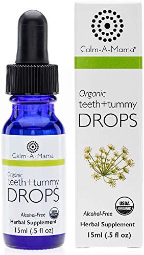 Teeth and Tummy Pain Relief Drops for Kids & Babies (0.5oz -15ml) - Natural Alternative for Pain - Fennel Extract with Sweet Natural Taste - Homeopathic Medicine for Toothache and Tummy Pains Colics - Made in the USA - 75 Servings