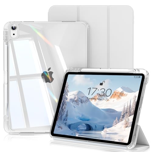 SQBEBS iPad 11世代 /10世代 ケース 分離式 11インチ 2025/10.9インチ 2022 透明 背面 着脱式 カバー ペンシルホルダー付き 三つ折りスタンド Touch IDと オートスリープ 機能対応 超スリムス 耐衝撃 クリア 対応 iPad A16 ケース グレーの商品画像（Amazon）