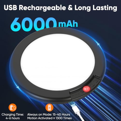 Image of Rechargeable Motion Sensor Ceiling Light, Battery Operated Closet Light