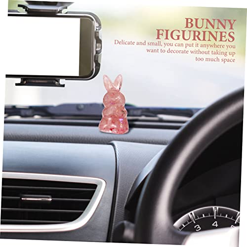 Statues de Lapin en Cristal pour Décoration d'Intérieur Feng Shui de Salon et Bureau