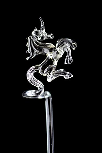 Preisvergleich Produktbild Unbekannt Einhorn - Orchideenstab aus Klarglas - Blumenstab Rankhilfe