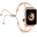 fastgo Bracelet Compatible for Apple Watch Band 38mm 42mm, 2018 Dressy Fancy Jewelry Bangle Cuff for Iwatch Bands Series 4 3 2 1 Women Girls Adjustable Stainless Steel Pendant (Rosy Gold-42mm 44mm)