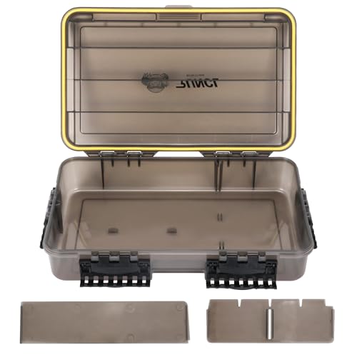 Image of RUNCL Fishing Tackle Box, Waterproof Tray for Jigs Lures, Thicker Floating Tackle Utility Box with Adjustable Dividers, 3600 /3700 /Large 3700 Size