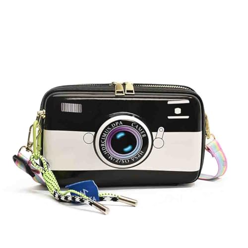 Women's Cute Camera Shaped Shoulder Bag, Novelty Stylish Casual Retro Crossbody Purse, Vintage Cartoon Box Clutch Handbag