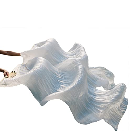 HXYIYG Fan Veil Soie,Eventail De Danse Femmes Soie Ventre Ventilateur Ventilateur de Danse Veil de Soie 1 Paire Rouge + Orange + Jaune (Color : Gold, Size : 150cm Imitation Silk) Cover