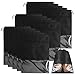 Whaline 15 PCS Sacs à Chaussures de Voyage, Grand Sac de Rangement pour Chaussures, Drawstring Portable Anti-poussière avec Fenêtre Transparente (Noir)