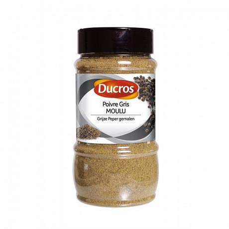 Poivre Gris Moulu DUCROS Idéal pour Assaisonner vos Plats de Fêtes et Grillades