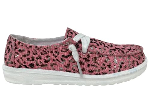 Gypsy Jazz Children's Slip-On Shoes, Lil Kylie, Pink Leopard Print, Size 12