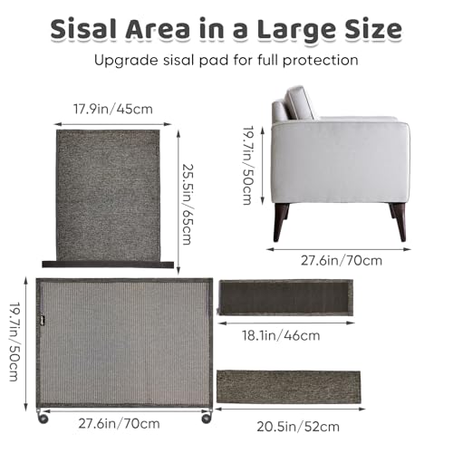 NATUYA Protetor De Sofá Contra Arranhões Gato, Móveis Sisal, Almofada Para Arranhar Gatos, Braço Ant