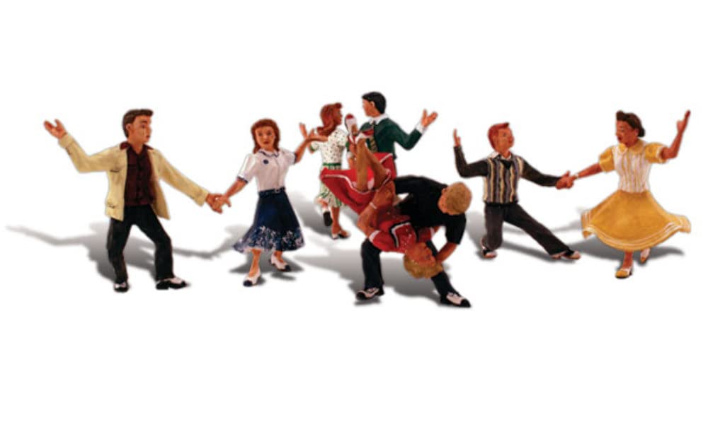 Dancers HO Scale Woodland Scenics figurines de l'époque 1950