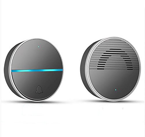 Preisvergleich Produktbild WYMLKUD Drahtlose Batterie Türklingel, Fernverbindung Handy-Gegensprechanlage Besuchsnachricht Smart AC Türklingel, ABS-Material, Wasserdicht, Schwarze Farbe Goldene Farbe, 2 Arten