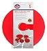 Silicone Designs Suction Lids, Set of 5, Red Cooking Food Storage, Microwave Splatter Screen and Bowl Covers for Kitchen, Plus 121 Cooking Secrets Ebook
