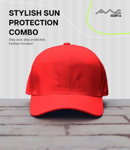 Image of AWG ALL WEATHER GEAR Baseball Cap for Men | UPF 50+ Sun Protection, Moisture-Wicking Sweat Band | Gym, Cricket, Golf Free Size for Teens, Men & Women