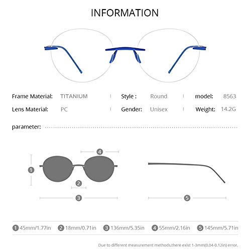 Image of FONEX Colorful Pure Titanium Glasses Frame Women Retro Round Eyeglasses