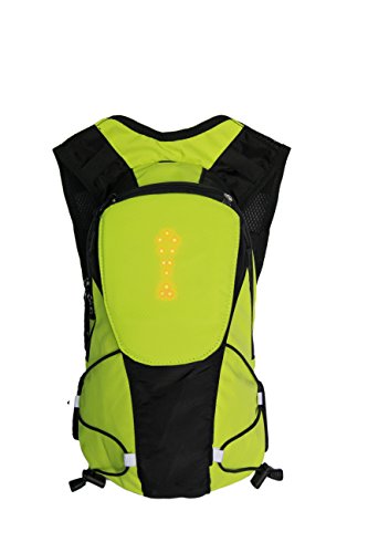 Sac à Dos 5L à 48 LEDs Clignotant réfléchissant avec Signalisation de Direction pour Vélo et Trottinette. Télécommande et USB Rechargeable. 4 Mode Indicateur de Direction et Télécommandepour Cyclisme Cover