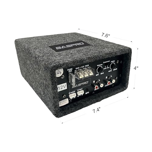 Image of BASPRO AMP-10 (Grey) DC-12V Automotive Mono Amplifier MOSFET Based for Without amp Subwoofer /Passive Bass Tube & Enclouser etc.