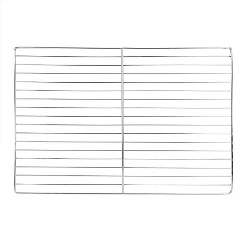 MAGT Barbecue Net, Silber Edelstahl Langlebiger Grillrost Antihaft-Grillgitter für großen Grillofen(30 x 45cm)