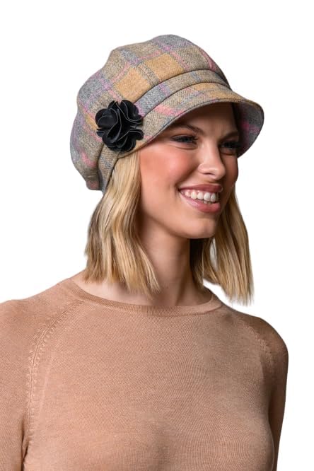 Newsboy Mütze für Damen Cap 8 Panel Wolle Made in Ireland